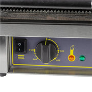 Equipex MAJESTIC Double Commercial Panini Press w/ Cast Iron Grooved Plates, 208-240v/1ph