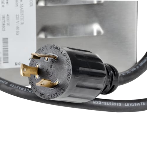 Equipex MAJESTIC Double Commercial Panini Press w/ Cast Iron Grooved Plates, 208-240v/1ph