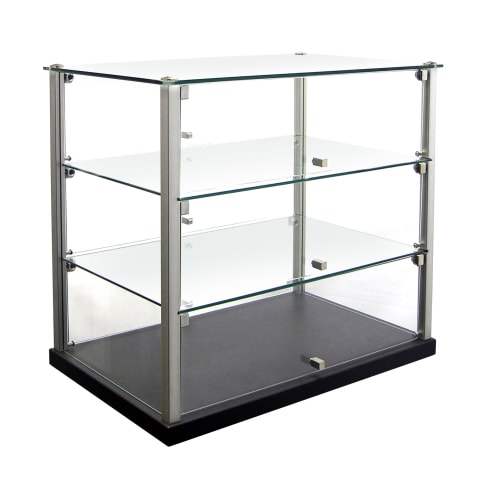 Equipex TN583 3 Tier Enclosed Dual Service Pass-Thru Display w/ (2) Glass Shelves