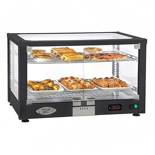 Equipex WD780B-2 30 1/2" Full Service Countertop Heated Display Case  - (2) Shelves, 120v