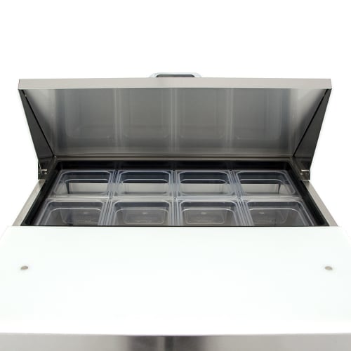 True TSSU-27-08-HC 27" TSSU Series Sandwich/Salad Prep Table w/ Refrigerated Base, 115v