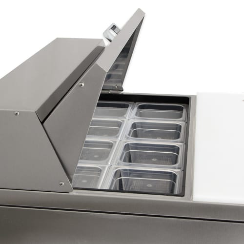 True TSSU-27-08-HC 27" TSSU Series Sandwich/Salad Prep Table w/ Refrigerated Base, 115v