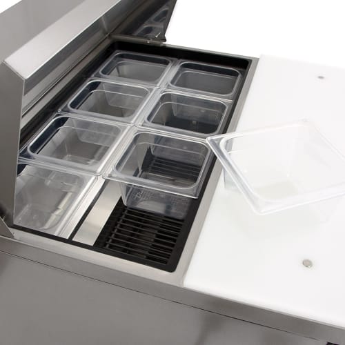 True TSSU-27-08-HC 27" TSSU Series Sandwich/Salad Prep Table w/ Refrigerated Base, 115v