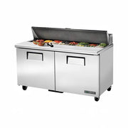 True TSSU-60-16-HC 60" TSSU Series Sandwich/Salad Prep Table w/ Refrigerated Base, 115v