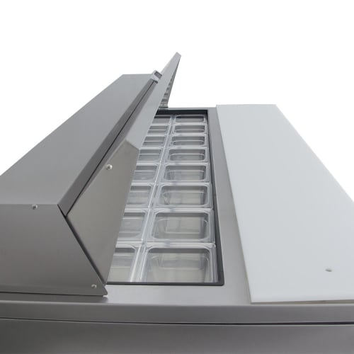 True TSSU-60-16-HC 60" TSSU Series Sandwich/Salad Prep Table w/ Refrigerated Base, 115v