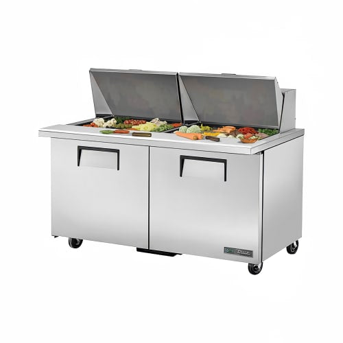 True TSSU-60-24M-B-ST-HC 60" TSSU Series Mega Top Sandwich/Salad Prep Table w/ Refrigerated Base, 115v