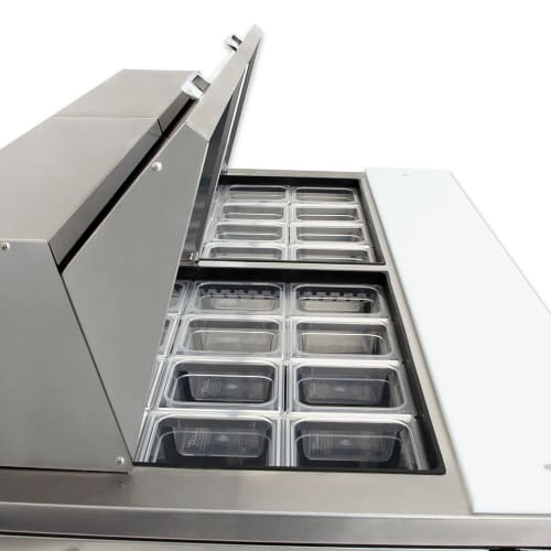 True TSSU-60-24M-B-ST-HC 60" TSSU Series Mega Top Sandwich/Salad Prep Table w/ Refrigerated Base, 115v