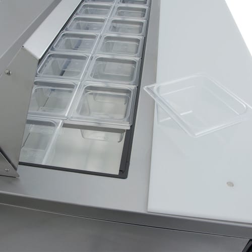 True TSSU-72-18-HC 72" TSSU Series Sandwich/Salad Prep Table w/ Refrigerated Base, 115v