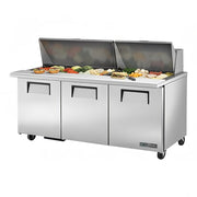 True TSSU-72-30M-B-ST-HC 72" TSSU Series Mega Top Sandwich/Salad Prep Table w/ Refrigerated Base, 115v