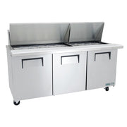 True TSSU-72-30M-B-ST-HC 72" TSSU Series Mega Top Sandwich/Salad Prep Table w/ Refrigerated Base, 115v