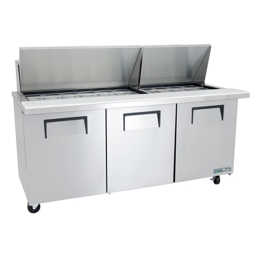 True TSSU-72-30M-B-ST-HC 72" TSSU Series Mega Top Sandwich/Salad Prep Table w/ Refrigerated Base, 115v