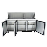 True TSSU-72-30M-B-ST-HC 72" TSSU Series Mega Top Sandwich/Salad Prep Table w/ Refrigerated Base, 115v