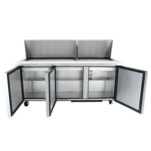 True TSSU-72-30M-B-ST-HC 72" TSSU Series Mega Top Sandwich/Salad Prep Table w/ Refrigerated Base, 115v