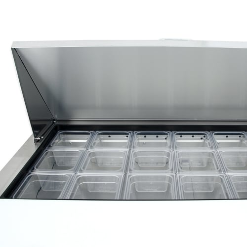 True TSSU-72-30M-B-ST-HC 72" TSSU Series Mega Top Sandwich/Salad Prep Table w/ Refrigerated Base, 115v