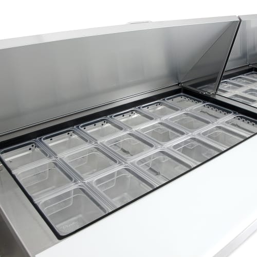 True TSSU-72-30M-B-ST-HC 72" TSSU Series Mega Top Sandwich/Salad Prep Table w/ Refrigerated Base, 115v