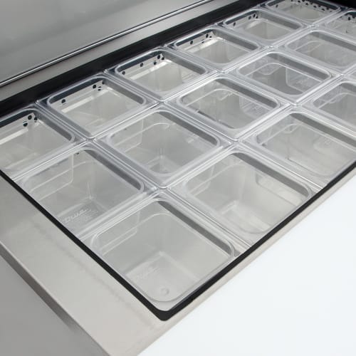 True TSSU-72-30M-B-ST-HC 72" TSSU Series Mega Top Sandwich/Salad Prep Table w/ Refrigerated Base, 115v