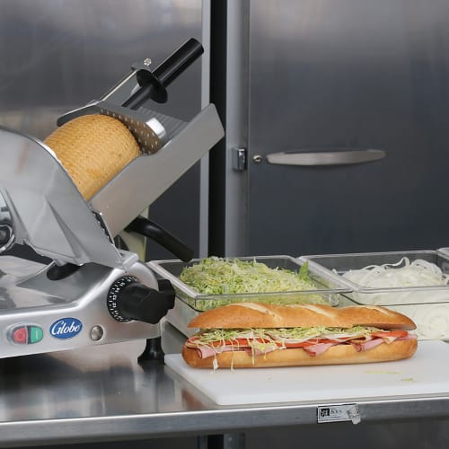Globe G10 Manual Meat & Cheese Slicer w/ 10" Blade, Belt Driven, Aluminum, 1/3 hp