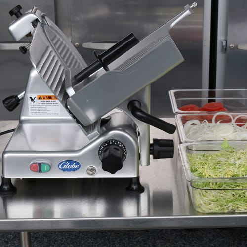 Globe G10 Manual Meat & Cheese Slicer w/ 10" Blade, Belt Driven, Aluminum, 1/3 hp