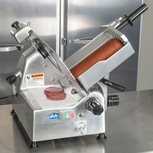 Globe G12A Automatic Meat & Cheese w/ 12" Blade, Belt Driven, Aluminum, 1/2 hp
