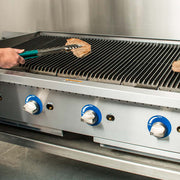 Globe GCB36G-RK 36" Countertop Gas Charbroiler w/ Reversible Grates, Char Rock