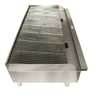 Globe GCB48G-RK 48" Countertop Gas Charbroiler w/ Reversible Grates, Char Rock