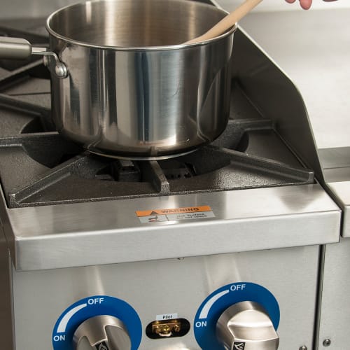 Globe GHP12G 12" Gas Hot Plate w/ (2) Burners & Manual Controls, Convertible