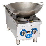 Globe GHP12G 12" Gas Hot Plate w/ (2) Burners & Manual Controls, Convertible