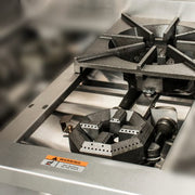 Globe GHP12G 12" Gas Hot Plate w/ (2) Burners & Manual Controls, Convertible