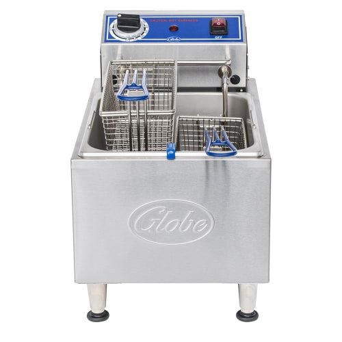 Globe PF10E Countertop Electric Fryer - (1) 10 lb Vat, 120v