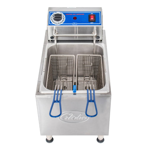 Globe PF16E Countertop Electric Fryer - (1) 16 lb Vat, 208-240v/1ph