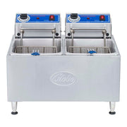 Globe PF32E Countertop Electric Fryer - (2) 16 lb Vats, 208 240v/1ph