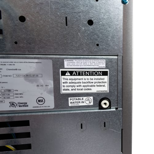 Follett 7UD112A-IW-CL-ST-00 100 lb Undercounter Water & Nugget Ice Dispenser - 7 lb Storage, Cup Fill, 115v