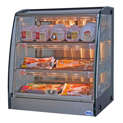 SandenVendo 25" Self Service Countertop Heated Display Case - (3) Shelves, 115v (HFDM00003)