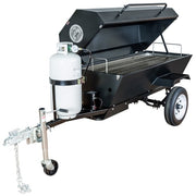 Big John Grills 60" Towable Gas Commercial Outdoor Roaster Smoker w/ Gas Tank Support, Liquid Propane (E-Z WAY)