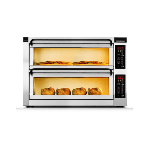 PizzaMaster 400 Series Countertop Double Multi-Purpose Deck Oven - 208v (PM 402ED-DW)