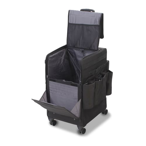 Forbes Industries In Room Rolling Housekeeping Cart w/ Handle - 20"L x 16"W x 28 3/4"H, Nylon, Black (2088)
