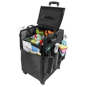 Forbes Industries In Room Rolling Housekeeping Cart w/ Handle - 20"L x 16"W x 28 3/4"H, Nylon, Black (2088)