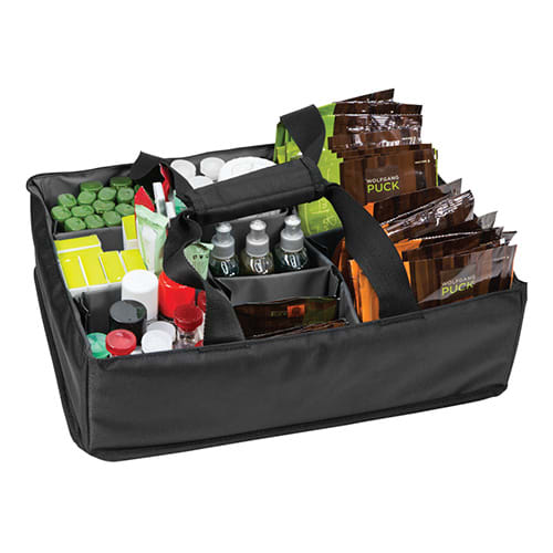 Forbes Industries In Room Rolling Housekeeping Cart w/ Handle - 20"L x 16"W x 28 3/4"H, Nylon, Black (2088)