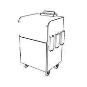 Forbes Industries In Room Rolling Housekeeping Cart w/ Handle - 20"L x 16"W x 28 3/4"H, Nylon, Black (2088)