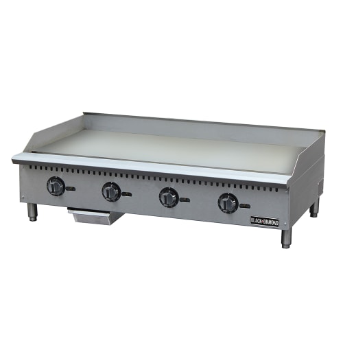 Black Diamond BDCTG-48T 48" Gas Griddle w/ Thermostatic Controls - 1" Steel Plate, Convertible