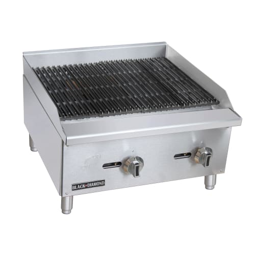 Black Diamond BDECTC-24 24" Countertop Charbroiler - Standard, 60,000 BTU, Stainless, Natural Gas