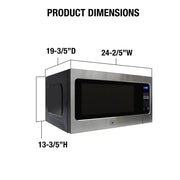 Vinotemp BR-MW-BI22-S 1200w Brama Commercial Microwave w/ Turntable & Touch Pad - 120v