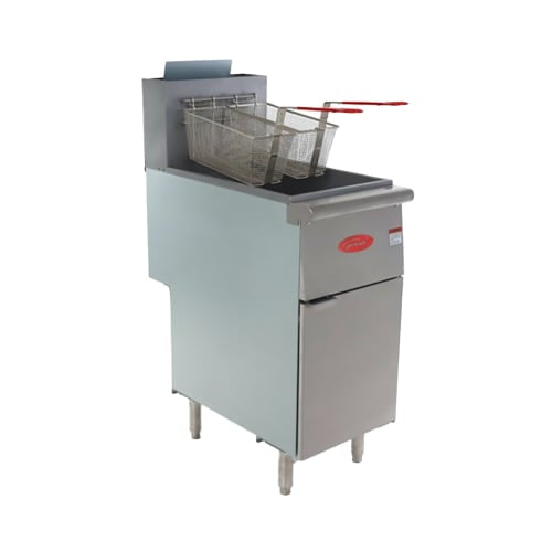 General GFF3-40N Gas Fryer - (1) 40 lb. Vat, Floor Model, Natural Gas