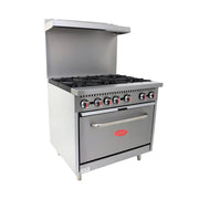 General GR6-36NG 36" 6 Burner Gas Range w/ Standard Oven, Natural Gas