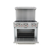 General GR6-36NG 36" 6 Burner Gas Range w/ Standard Oven, Natural Gas