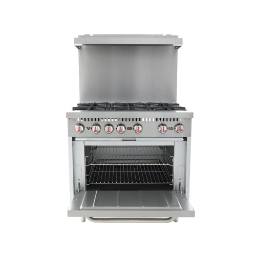 General GR6-36NG 36" 6 Burner Gas Range w/ Standard Oven, Natural Gas
