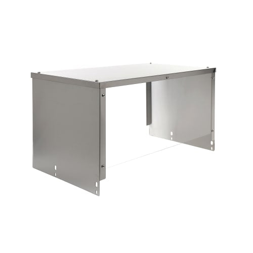 BevLes BVSG-12-2 12" Sneezeguard for (2) Well Steam Table, Aluminum w/ Acrylic Panel