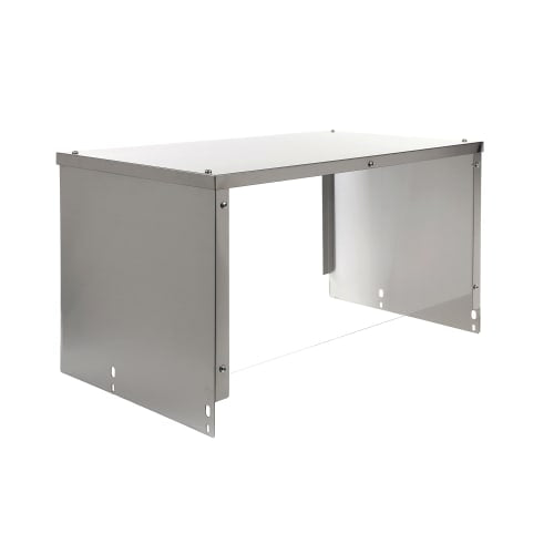 BevLes BVSG-18-3 18" Sneezeguard for (3) Well Steam Table, Aluminum w/ Acrylic Panel