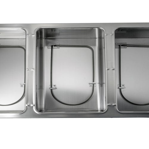 BevLes BVST-3-120 44" Hot Steam Table w/ (3) Wells & Undershelf, 120v