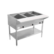 BevLes BVST-3-240 44" Hot Steam Table w/ (3) Wells & Undershelf, 208-230v